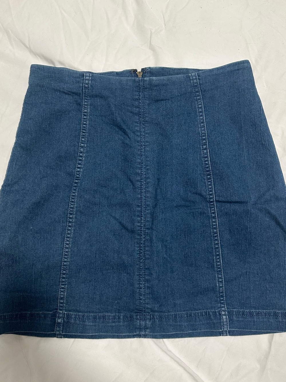 Free People Dark Blue Denim Mini Skirt